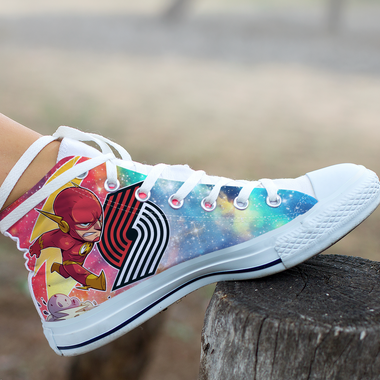 Flash Hight Top Shoe White Portland Trail Blazers