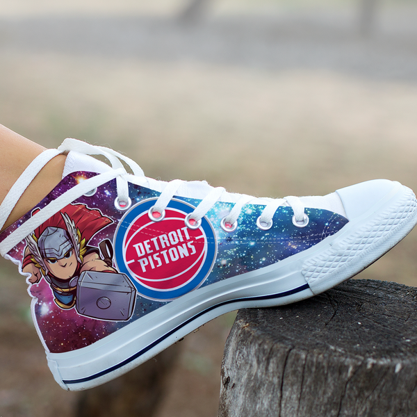 Thor Hight Top Shoe White Detroit Pistons