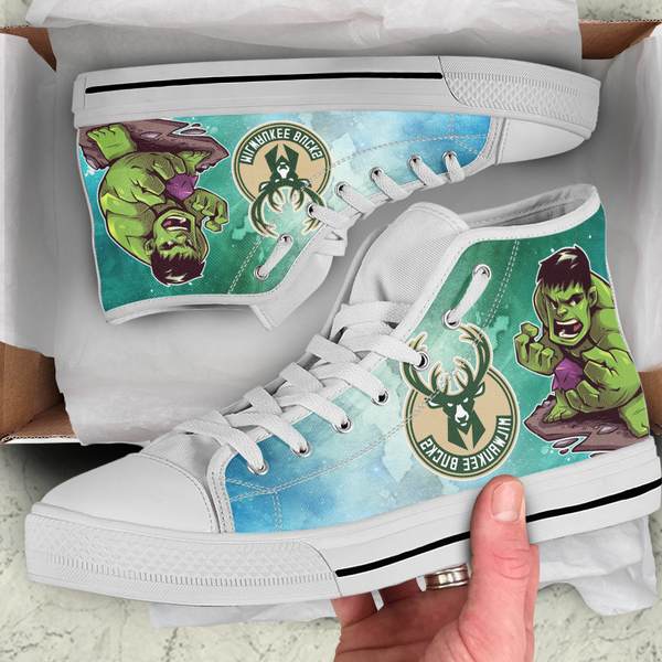 Hulk Hight Top Shoe White Milwaukee Bucks