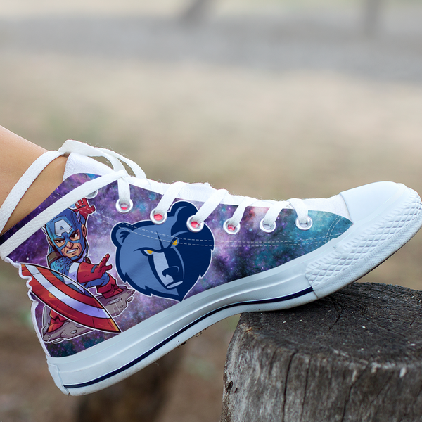 Captain America Hight Top Shoe White Memphis Grizzlies