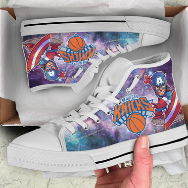 Captain America Hight Top Shoe White New York Knicks