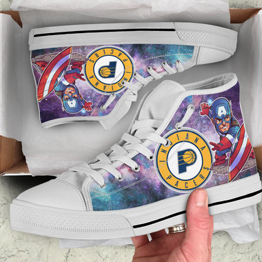 Captain America Hight Top Shoe White Indiana Pacers