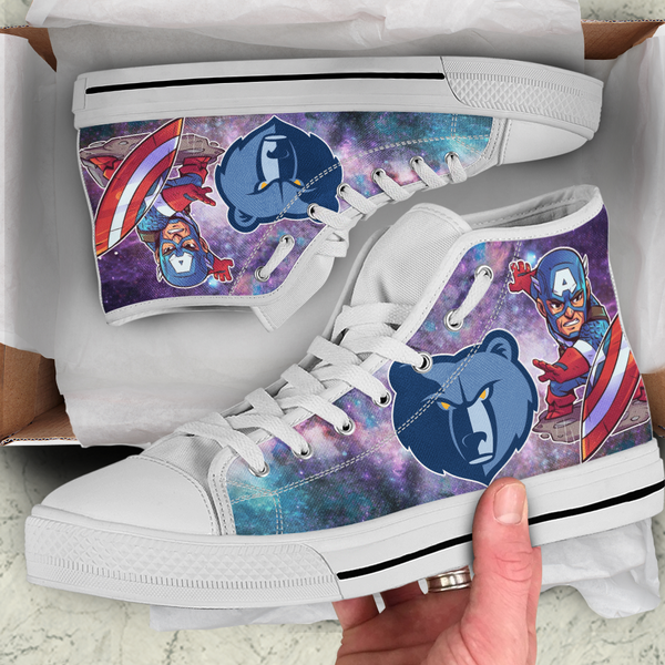 Captain America Hight Top Shoe White Memphis Grizzlies