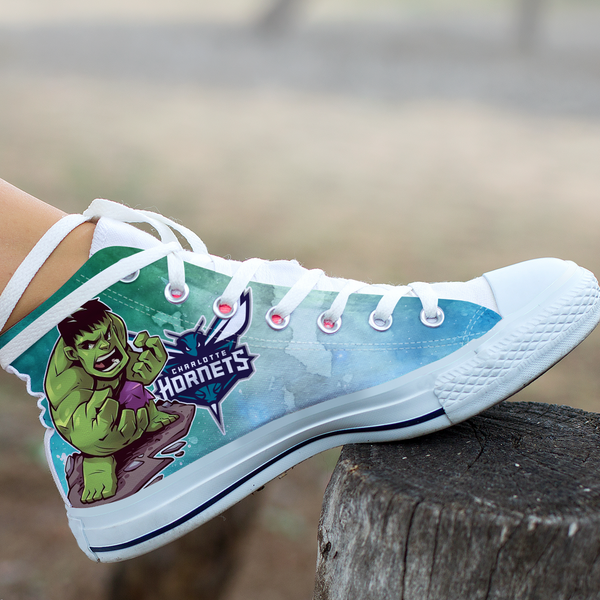 Hulk Hight Top Shoe White Charlotte Hornets