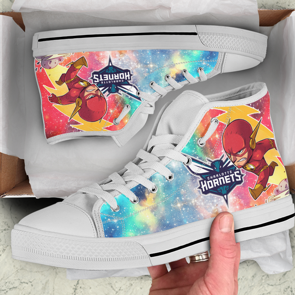 Flash Hight Top Shoe White Charlotte Hornets