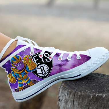Thanos Hight Top Shoe White Brooklyn Nets
