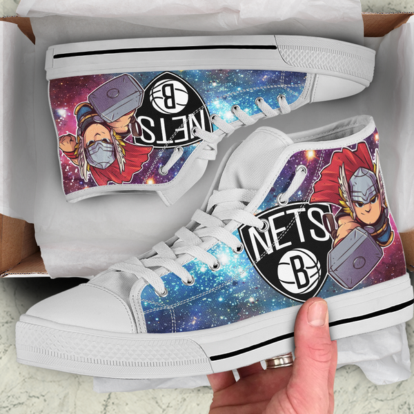 Thor Hight Top Shoe White Brooklyn Nets