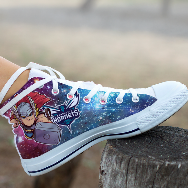 Thor Hight Top Shoe White Charlotte Hornets
