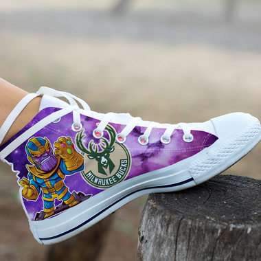 Thanos Hight Top Shoe White Milwaukee Bucks