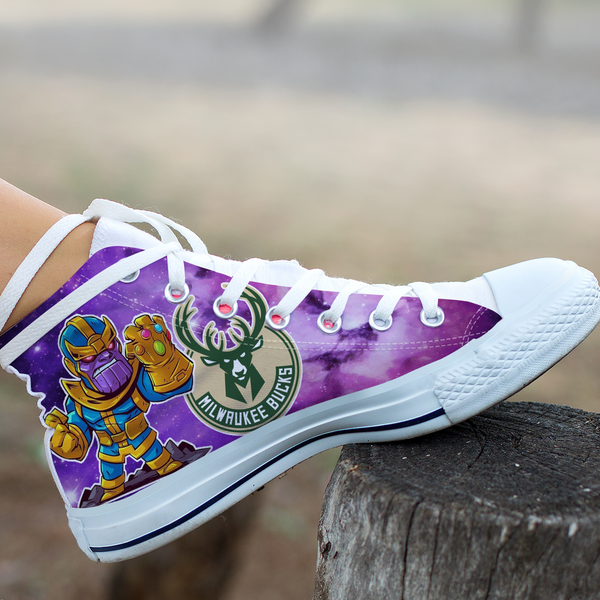 Thanos Hight Top Shoe White Milwaukee Bucks