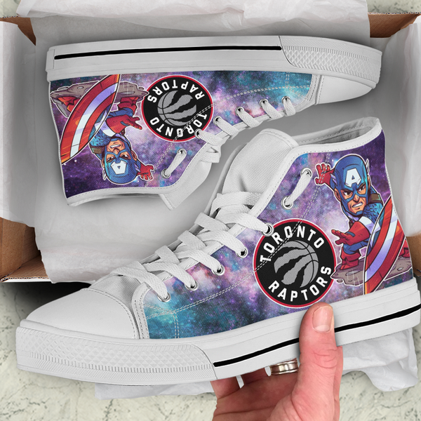 Captain America Hight Top Shoe White Toronto Raptors