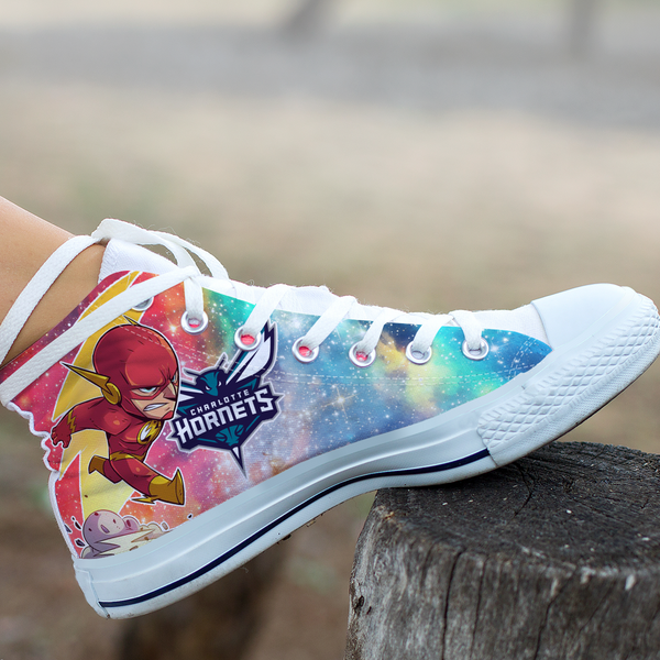 Flash Hight Top Shoe White Charlotte Hornets