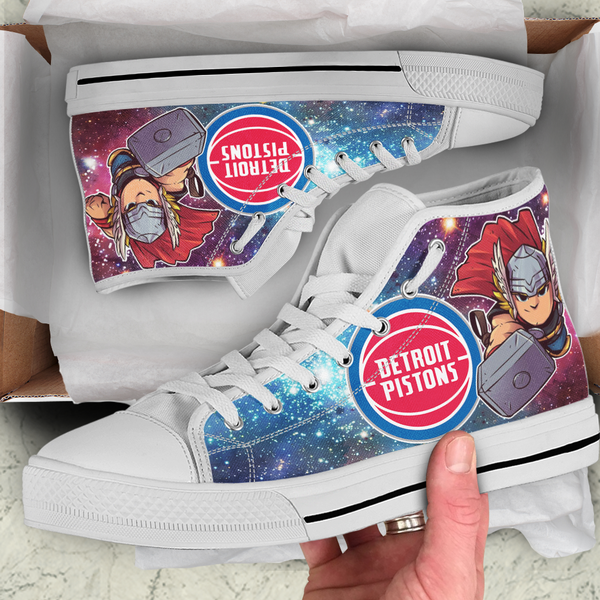 Thor Hight Top Shoe White Detroit Pistons