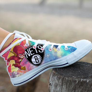 Flash Hight Top Shoe White Brooklyn Nets